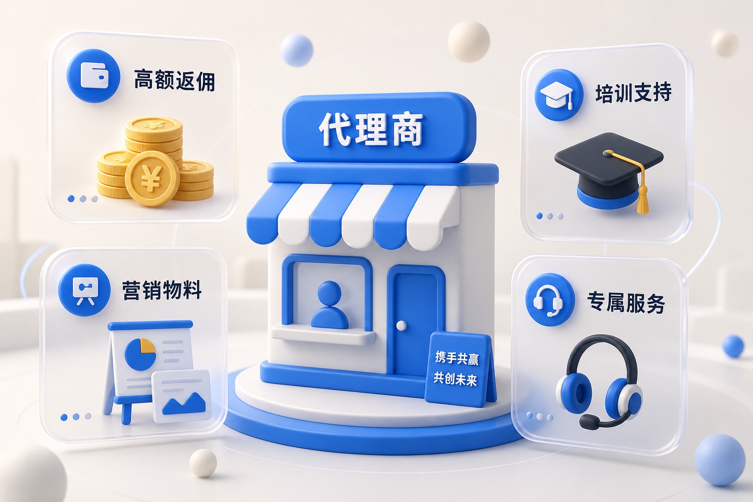 代理商计划:返佣、培训、营销物料与专属服务
